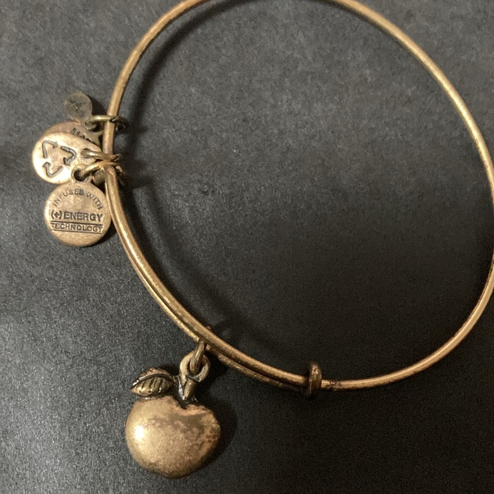 Apple Goldtone Energy Alex & Ani Bracelet - Picture 2 of 3